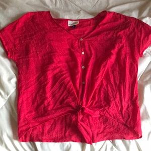 Red tie shirt